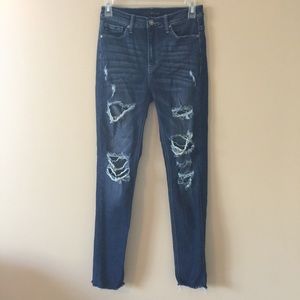 KanCan distressed high rise Estilo skinny jeans